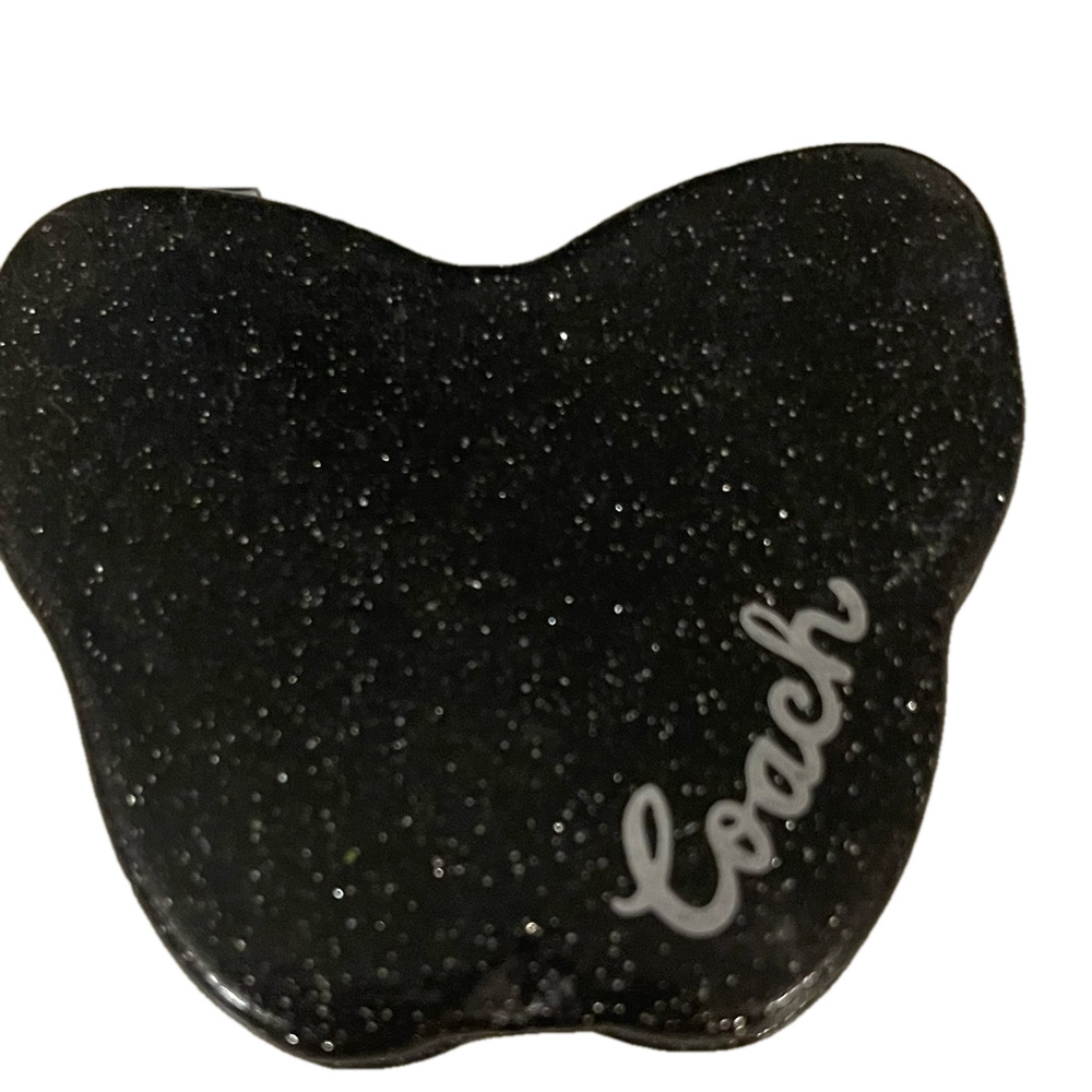 Coach black butterfly compact mirror new without tag